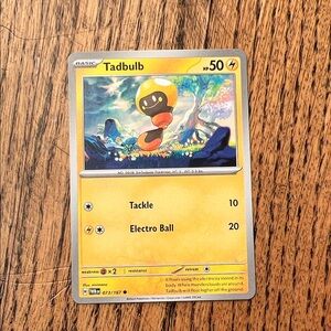 Pokemon Tadbulb Card